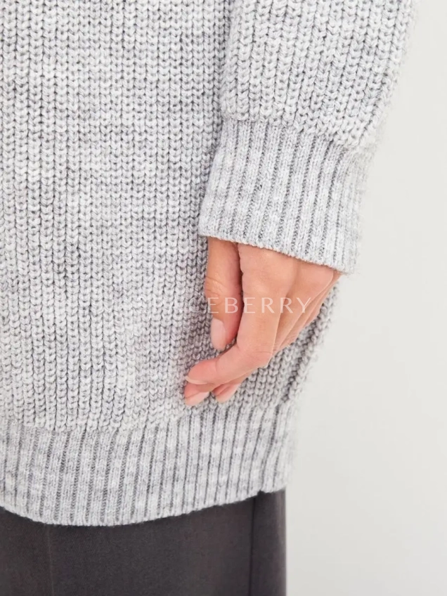 Женский вязаный свитер оверсайз, платье